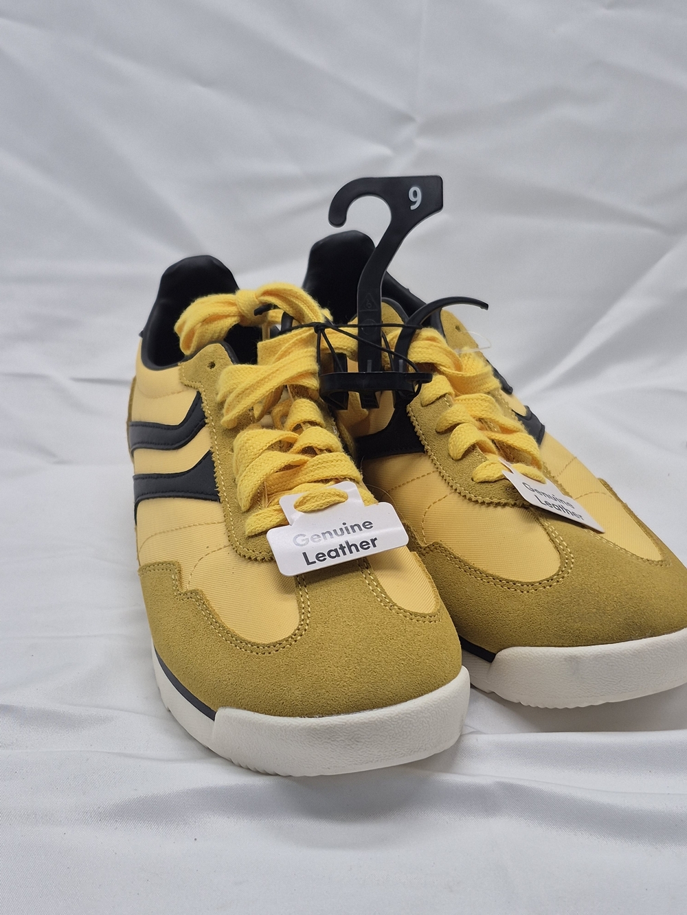 Men's Yellow Leather Casual Sneakers